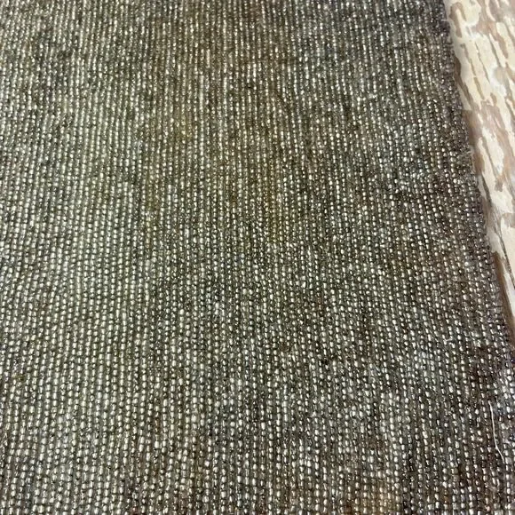 Vintage Heavy Beaded Table Runner Dining Decor 30”x 14 1/2” Bronze Gold Beading - Picture 16 of 16